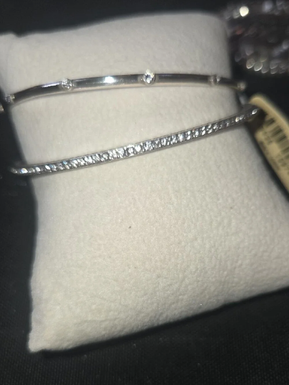 Brighton Sterling Silver Crystal Pavé Bangle Bracelet -